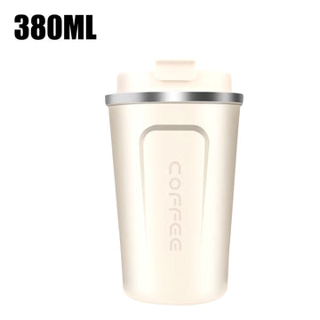 Thermo Cafe Car Thermos Mug for Tea Water Coffee Leak_Proof Travel Thermo Cup Coffee Mug 380/510ML Double Stainless Steel